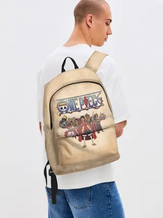 Рюкзак джинсовый / Персонажи One Piece. Большой куш