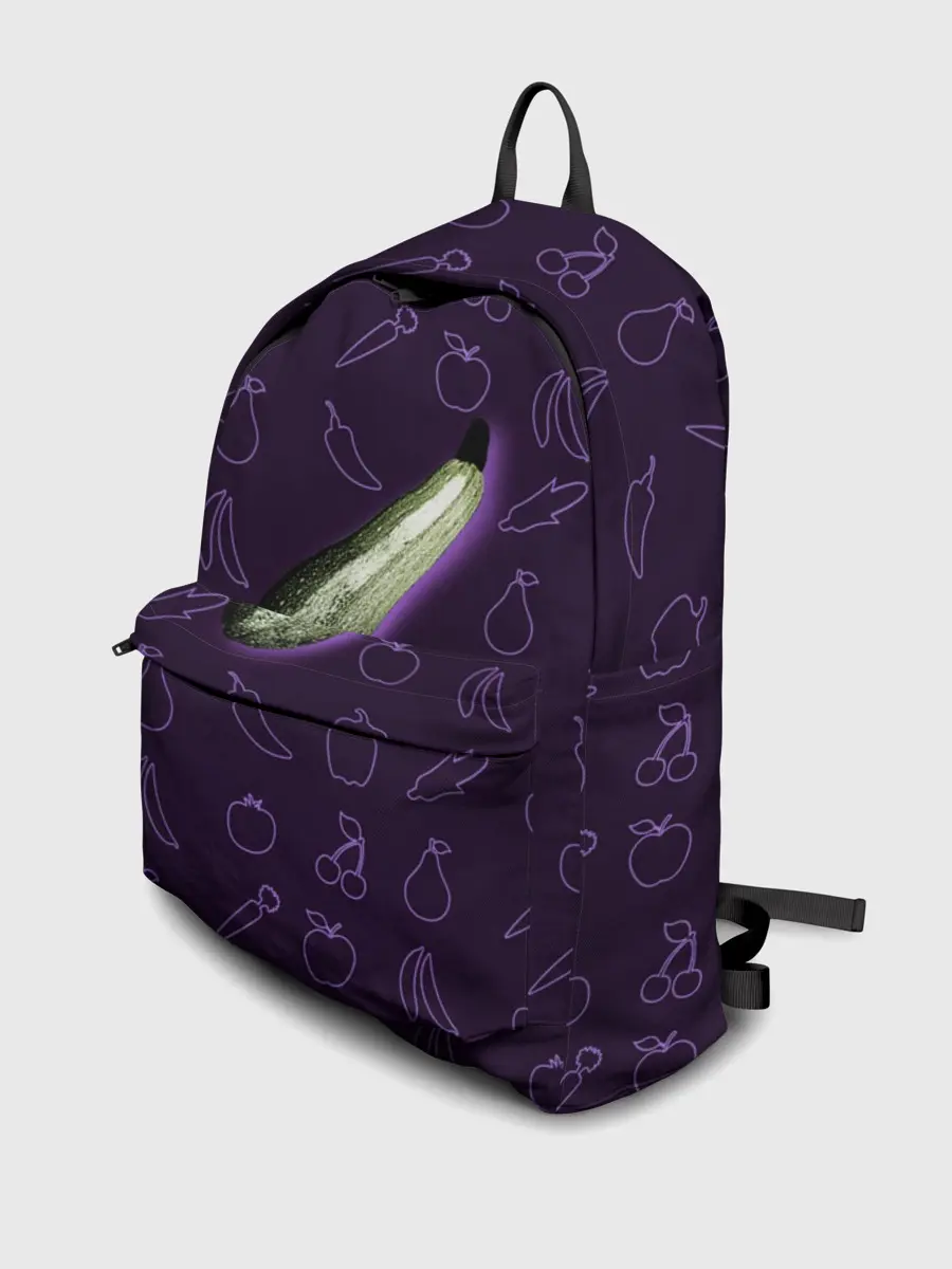 Рюкзак джинсовый / Сбор урожая. Кабачок