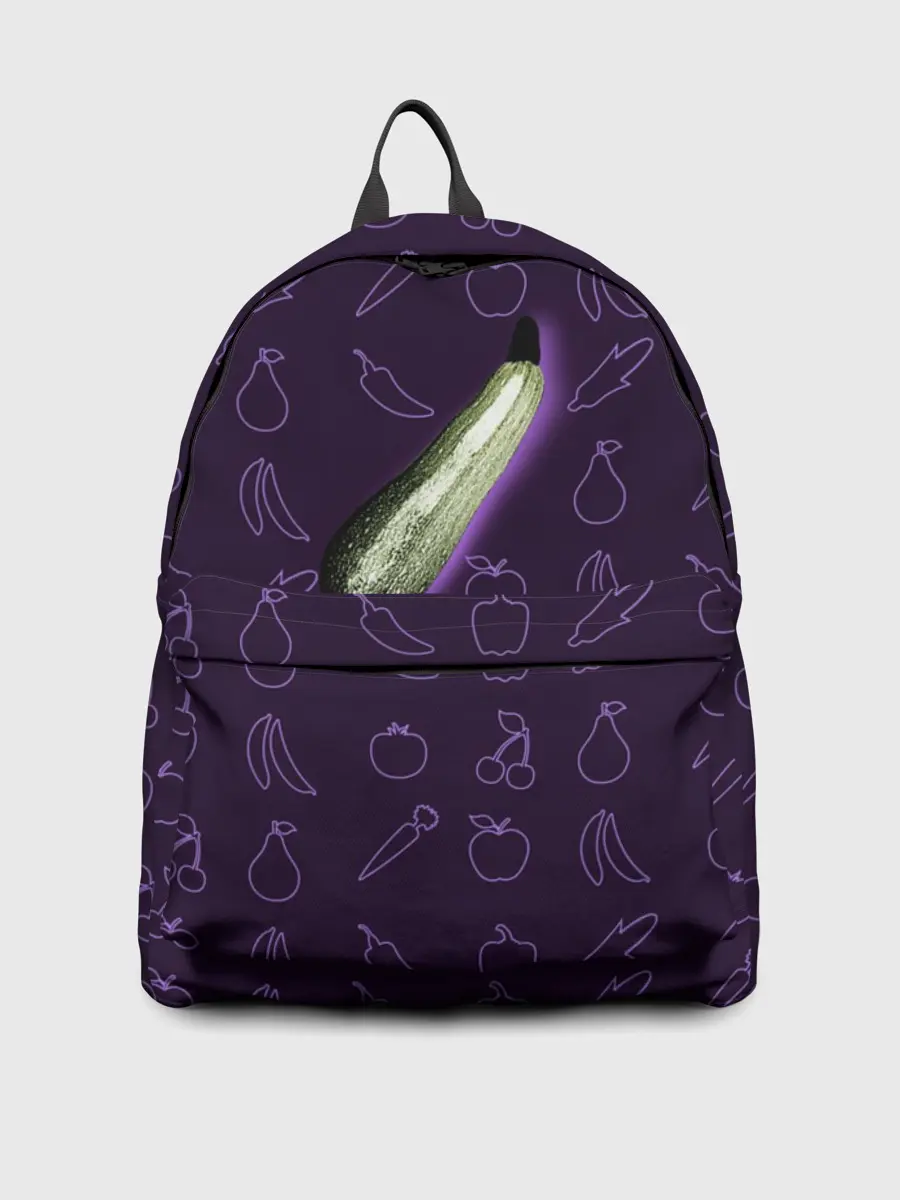 Рюкзак джинсовый / Сбор урожая. Кабачок