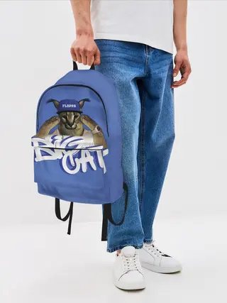 Рюкзак джинсовый / Big Cat Floppa