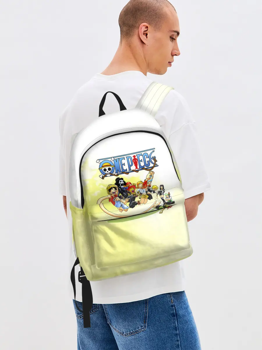 Рюкзак джинсовый / One Piece пираты Соломенной Шляпы