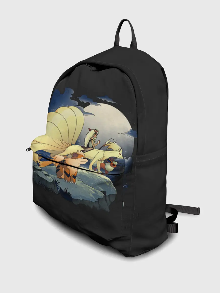 Рюкзак джинсовый / Принцесса Мононоке х Покемоны