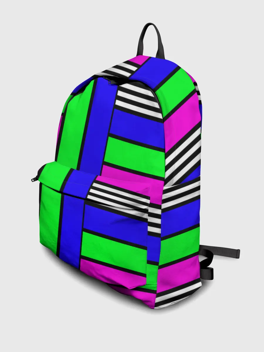 Рюкзак джинсовый / Полосатый яркий летний узор