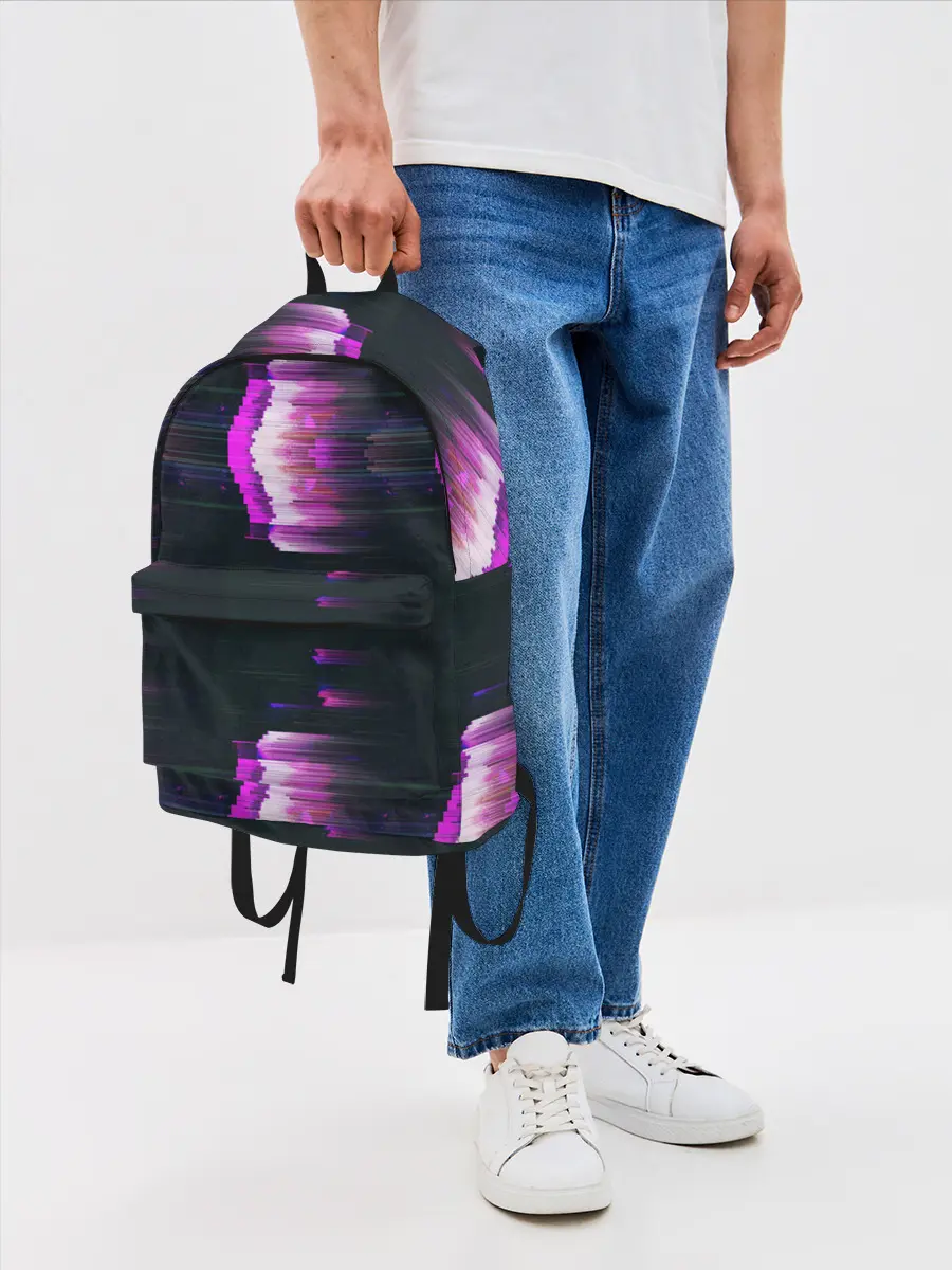 Рюкзак джинсовый / Розовый глитч