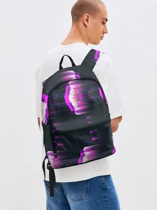 Рюкзак джинсовый / Розовый глитч