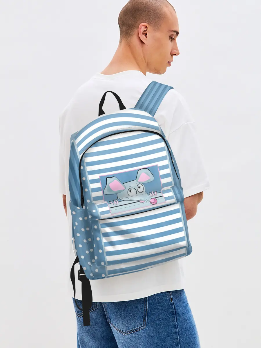 Рюкзак джинсовый / Веселая Мышь