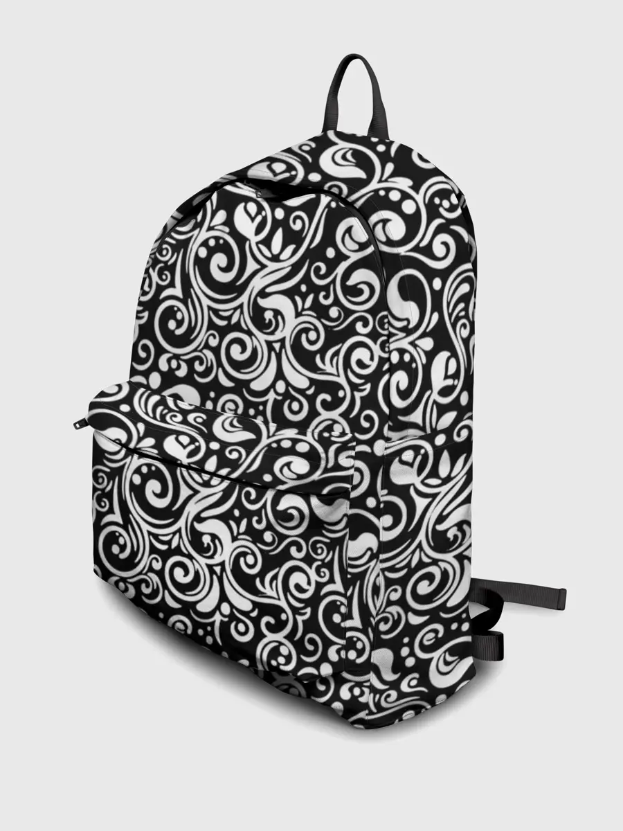 Рюкзак джинсовый / Черно-белая роспись