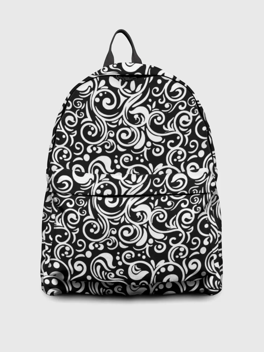 Рюкзак джинсовый / Черно-белая роспись