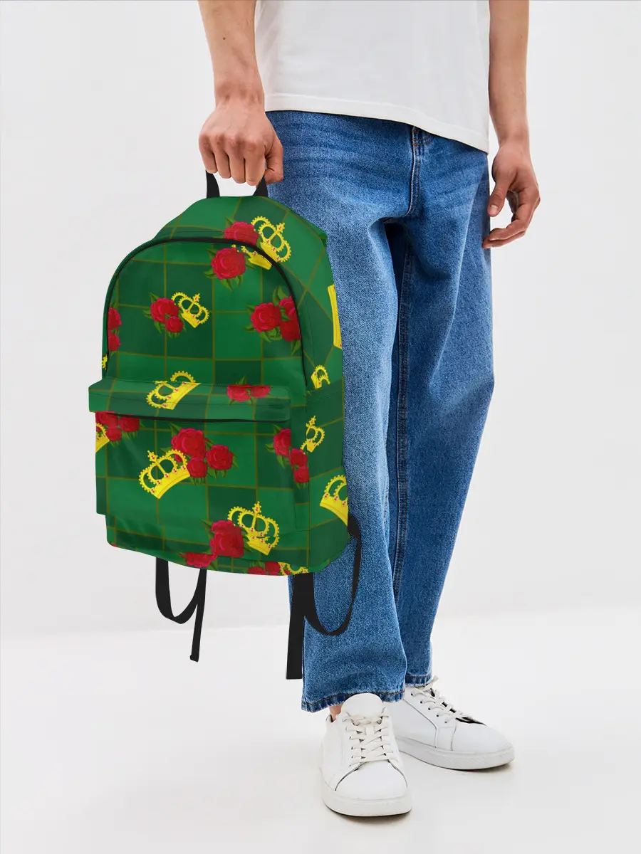 Рюкзак джинсовый / Короны и розы