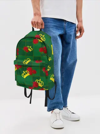 Рюкзак джинсовый / Короны и розы