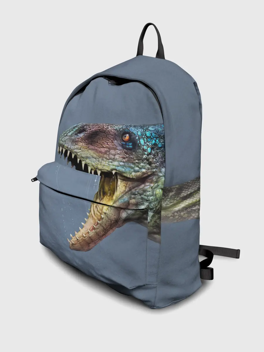 Рюкзак джинсовый / Хищный динозавр | Dino