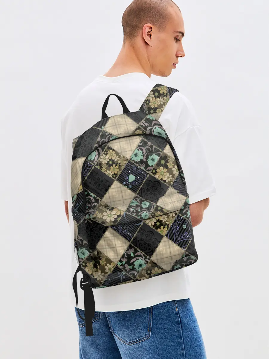 Рюкзак джинсовый / Лоскутное шитье