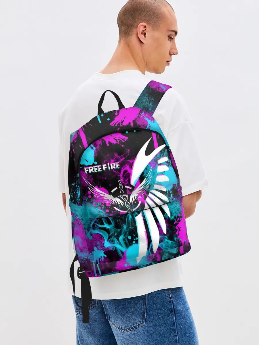 Рюкзак джинсовый / FREE FIRE NEON