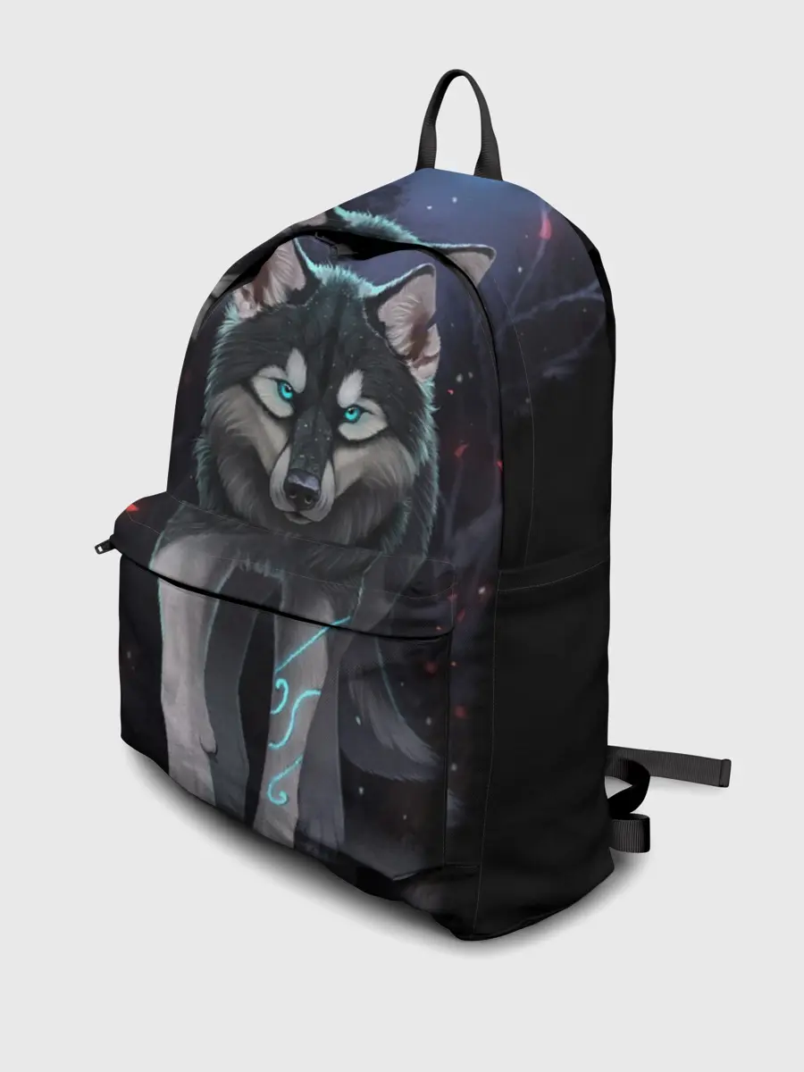 Рюкзак джинсовый / КРАСИВЫЙ ВОЛК