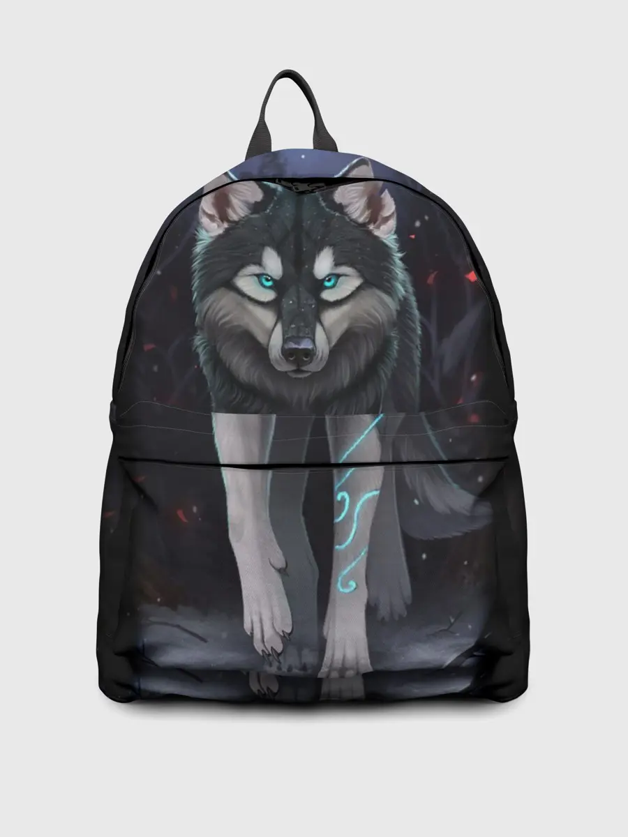 Рюкзак джинсовый / КРАСИВЫЙ ВОЛК