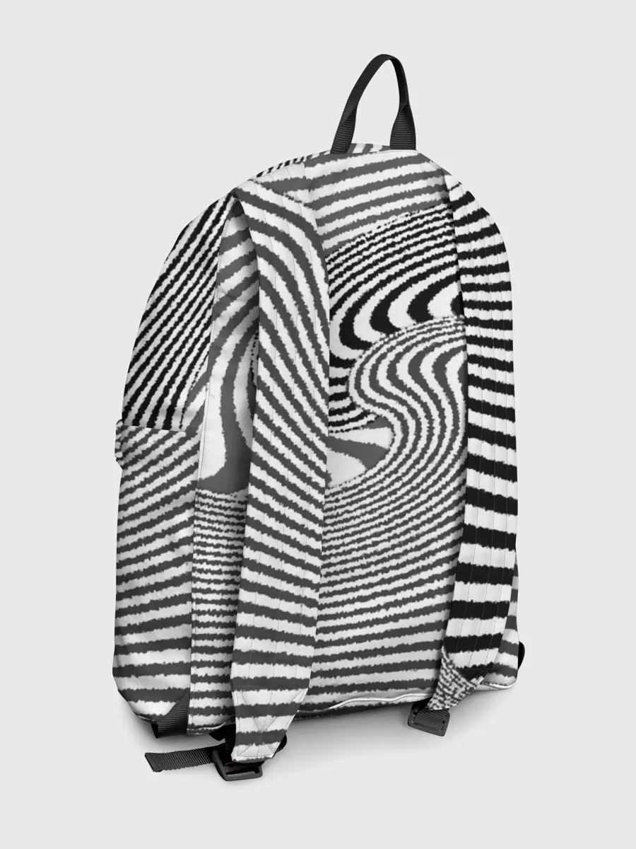 Рюкзак джинсовый / Черно белый мозаичный узор