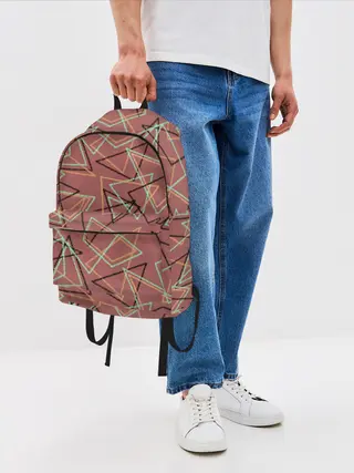 Рюкзак джинсовый / Террактовый геометрический