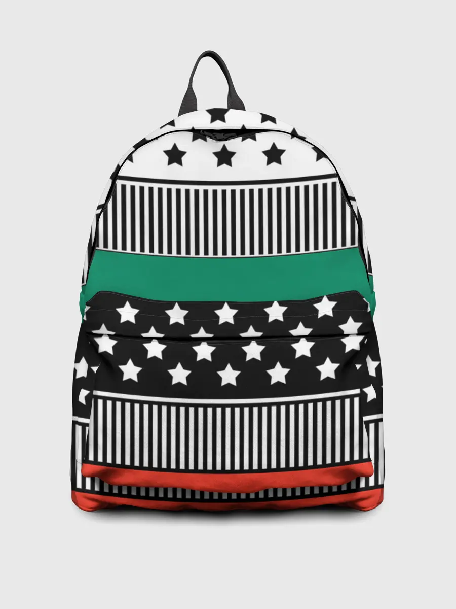 Рюкзак джинсовый / Полосатый звездный узор