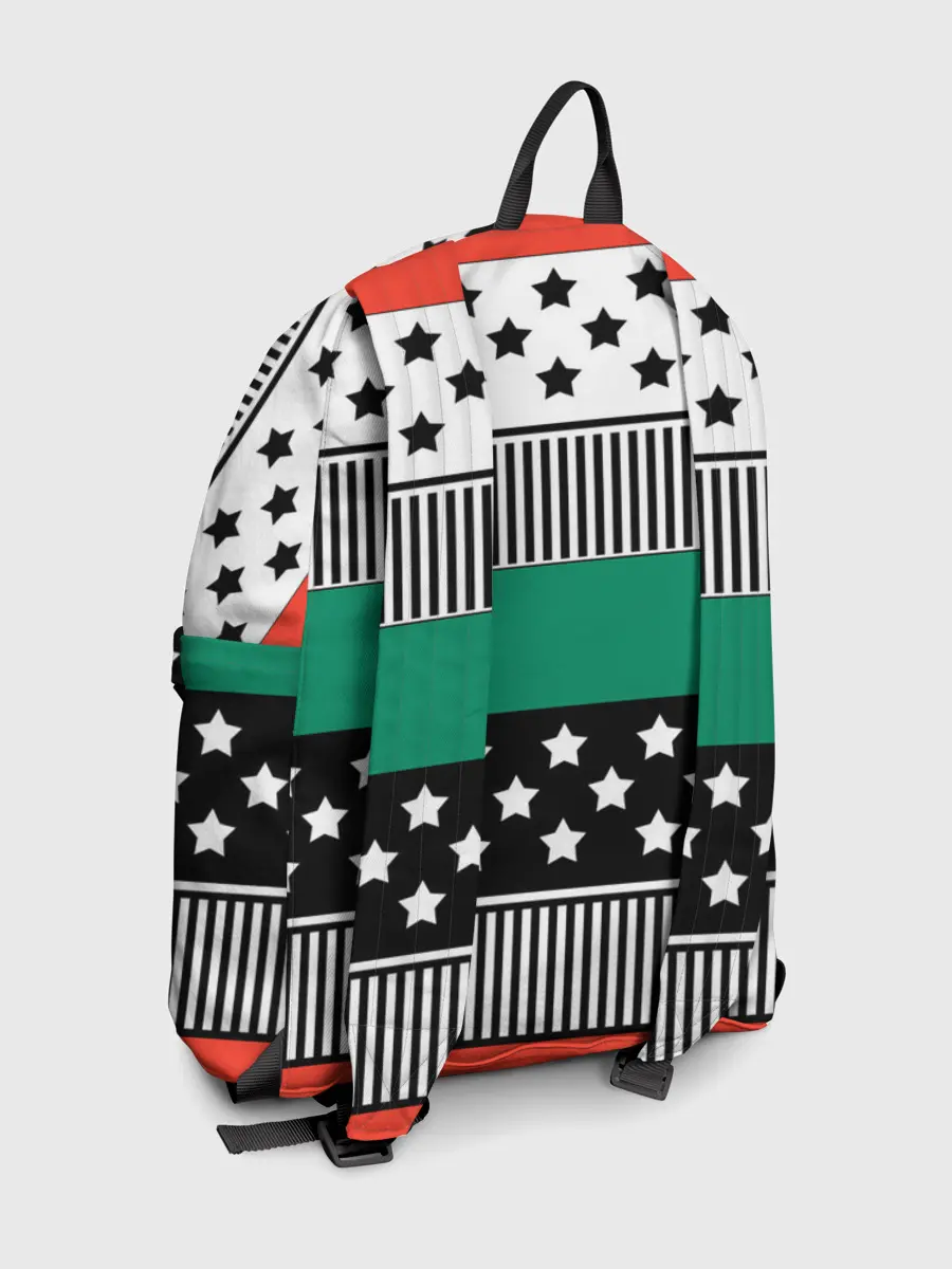 Рюкзак джинсовый / Полосатый звездный узор