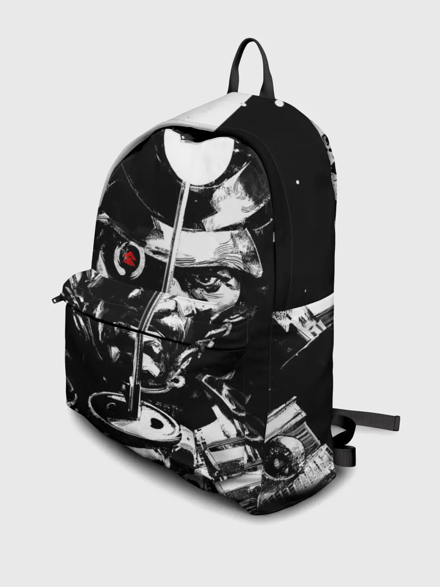 Рюкзак джинсовый / Самурай | ЧБ | Лого