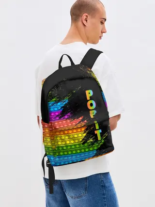 Рюкзак джинсовый / ИГРУШКА POP it | ПОП-ИТ