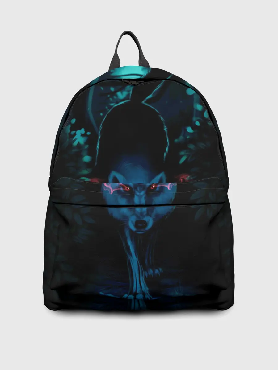 Рюкзак джинсовый / Крадущийся волк