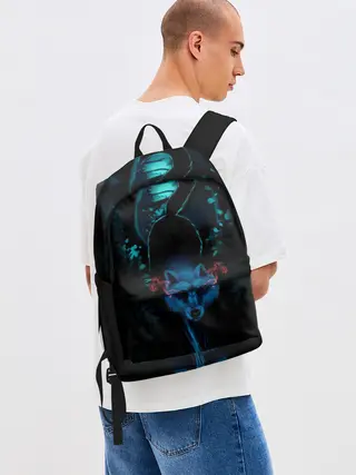 Рюкзак джинсовый / Крадущийся волк