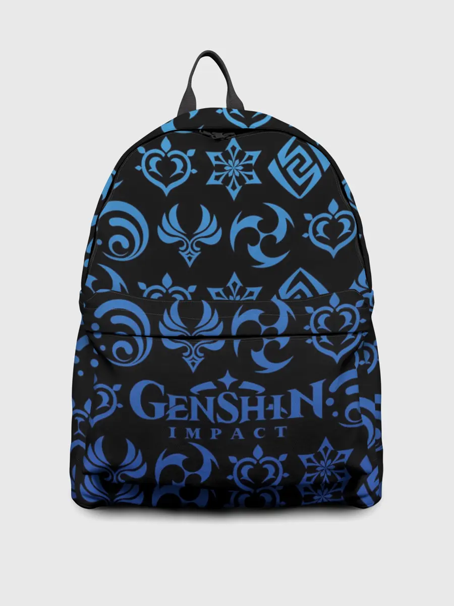 Рюкзак джинсовый / ЗНАКИ | ГЕНШИН ИМПАКТ