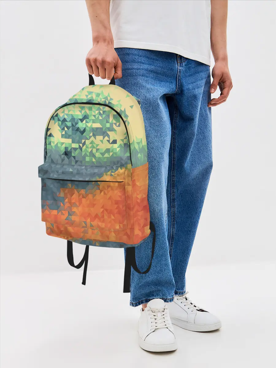 Рюкзак джинсовый / Стихия: лед и пламя