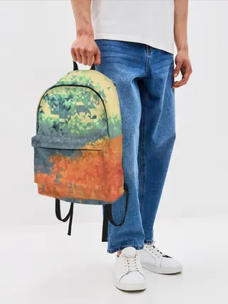 Рюкзак джинсовый / Стихия: лед и пламя