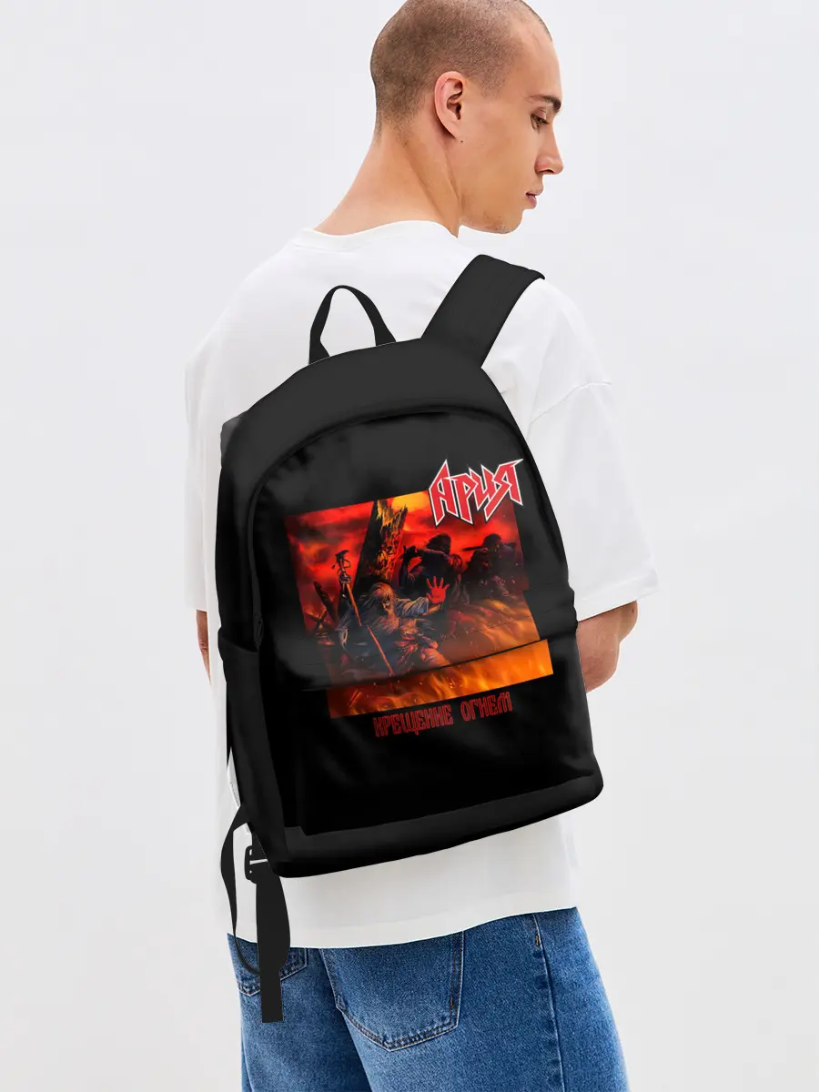 Рюкзак джинсовый / Ария - КРЕЩЕНИЕ ОГНЕМ