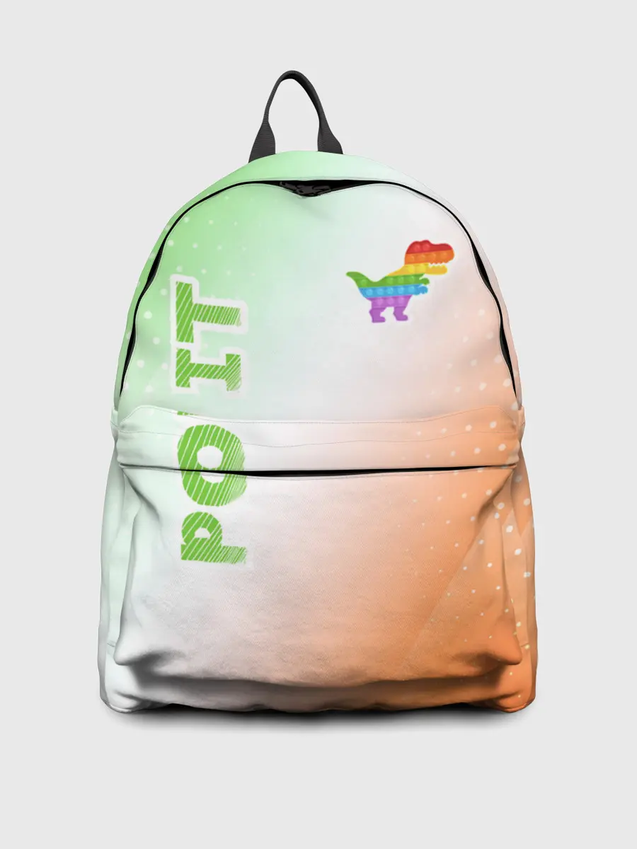 Рюкзак джинсовый / Поп Ит - Динозавр - Абстракция