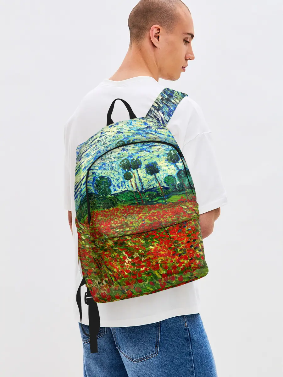 Рюкзак джинсовый / Поле с маками, Ван Гог