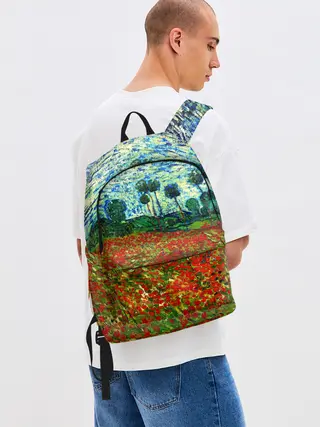Рюкзак джинсовый / Поле с маками, Ван Гог