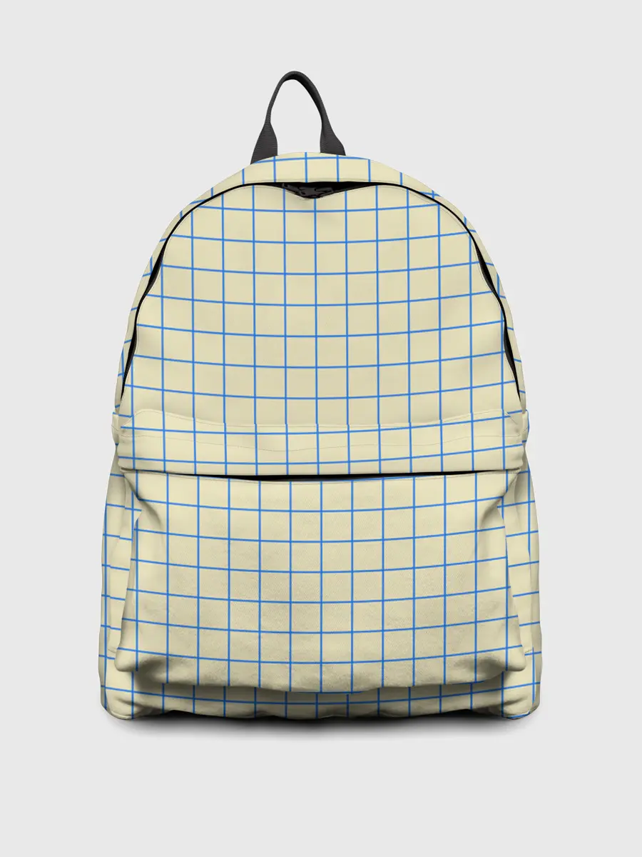 Рюкзак джинсовый / Клетка Школьная тетрадка