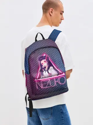 Рюкзак джинсовый / Незуко Камадо в треугольнике