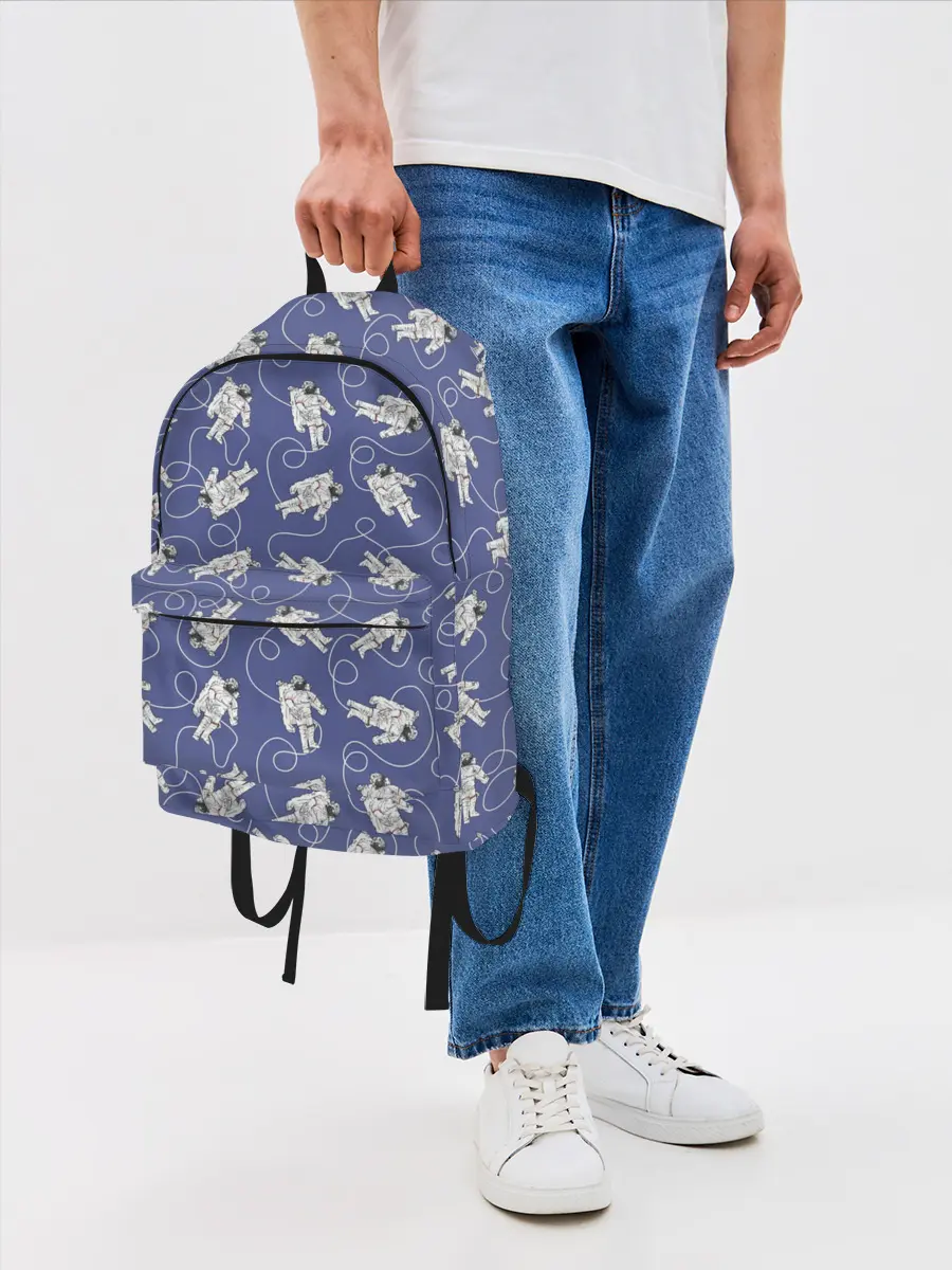 Рюкзак джинсовый / Астронавты в космосе