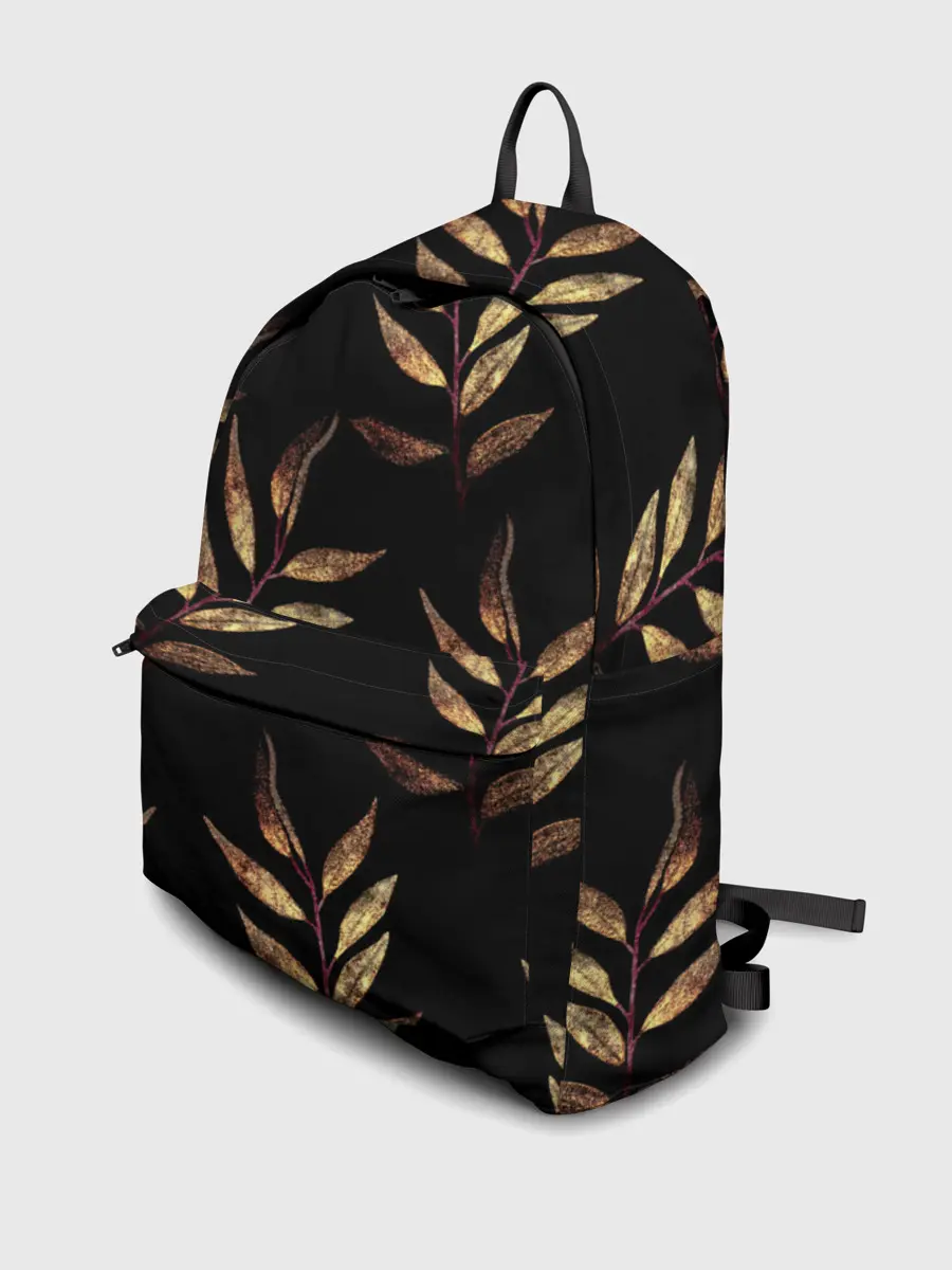 Рюкзак джинсовый / Золотисто-красные листья