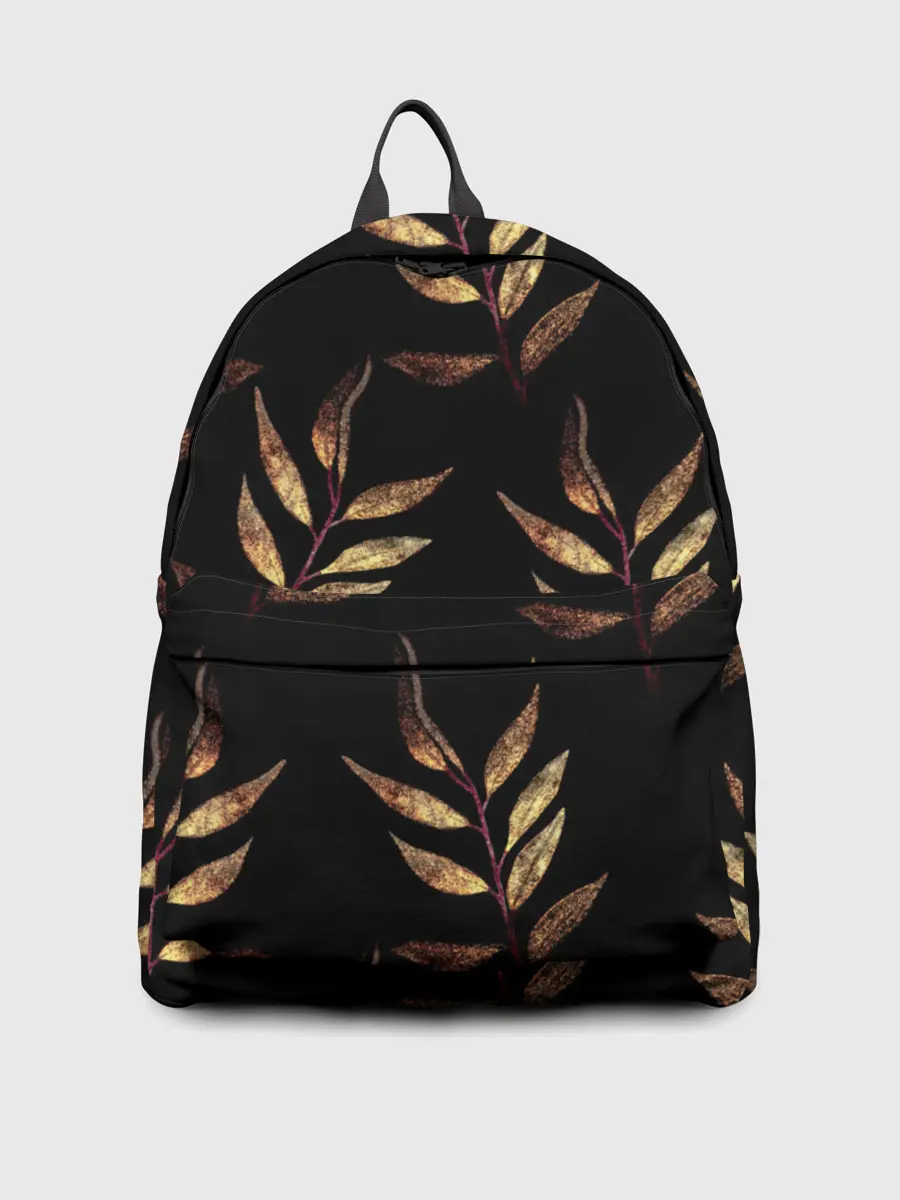 Рюкзак джинсовый / Золотисто-красные листья