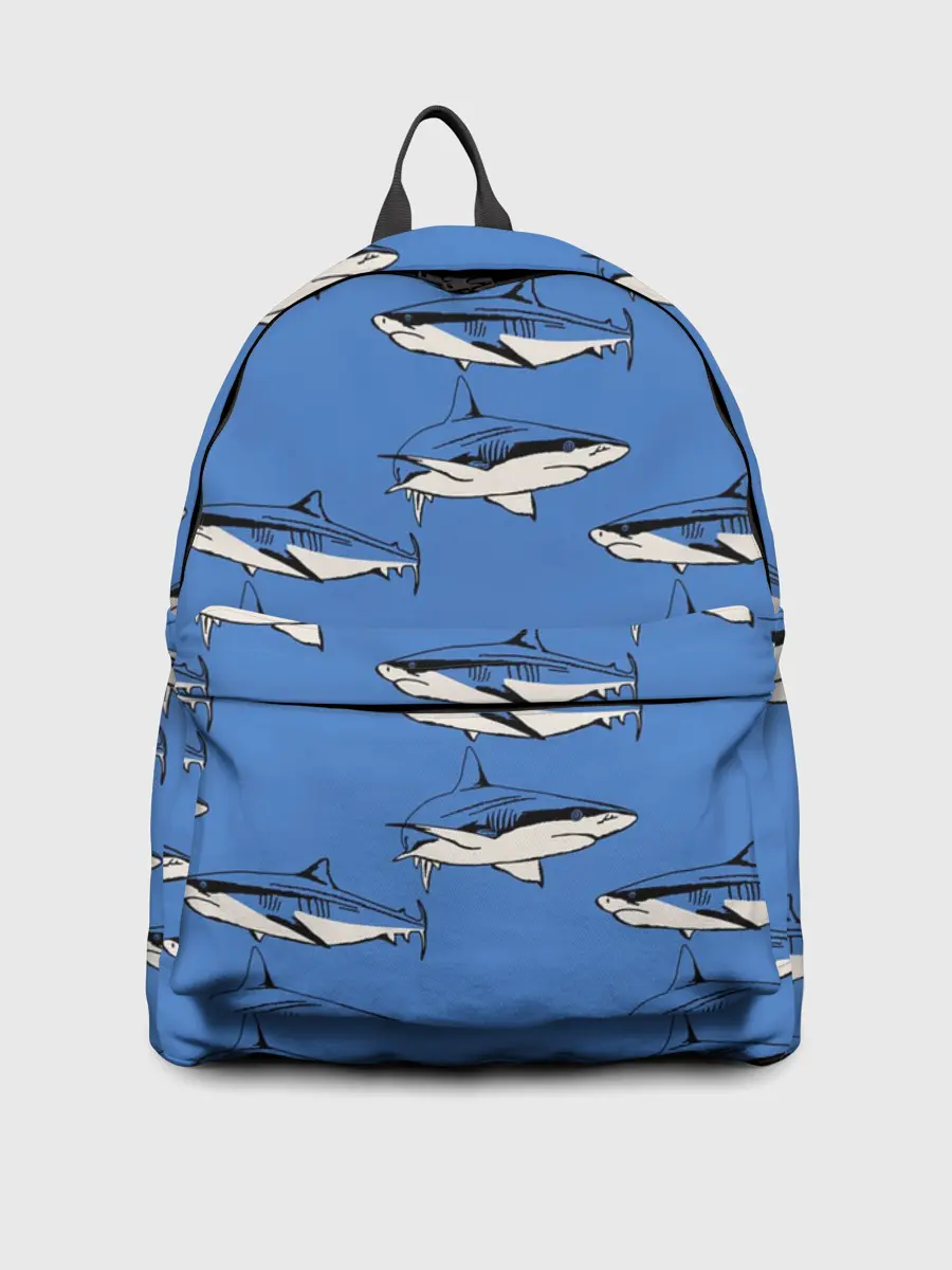 Рюкзак джинсовый / Акулы Паттерн