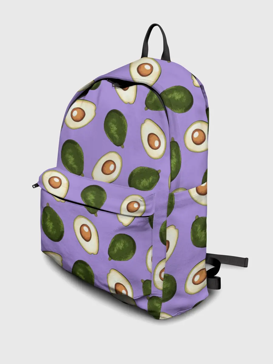 Рюкзак джинсовый / Авокадо паттерн