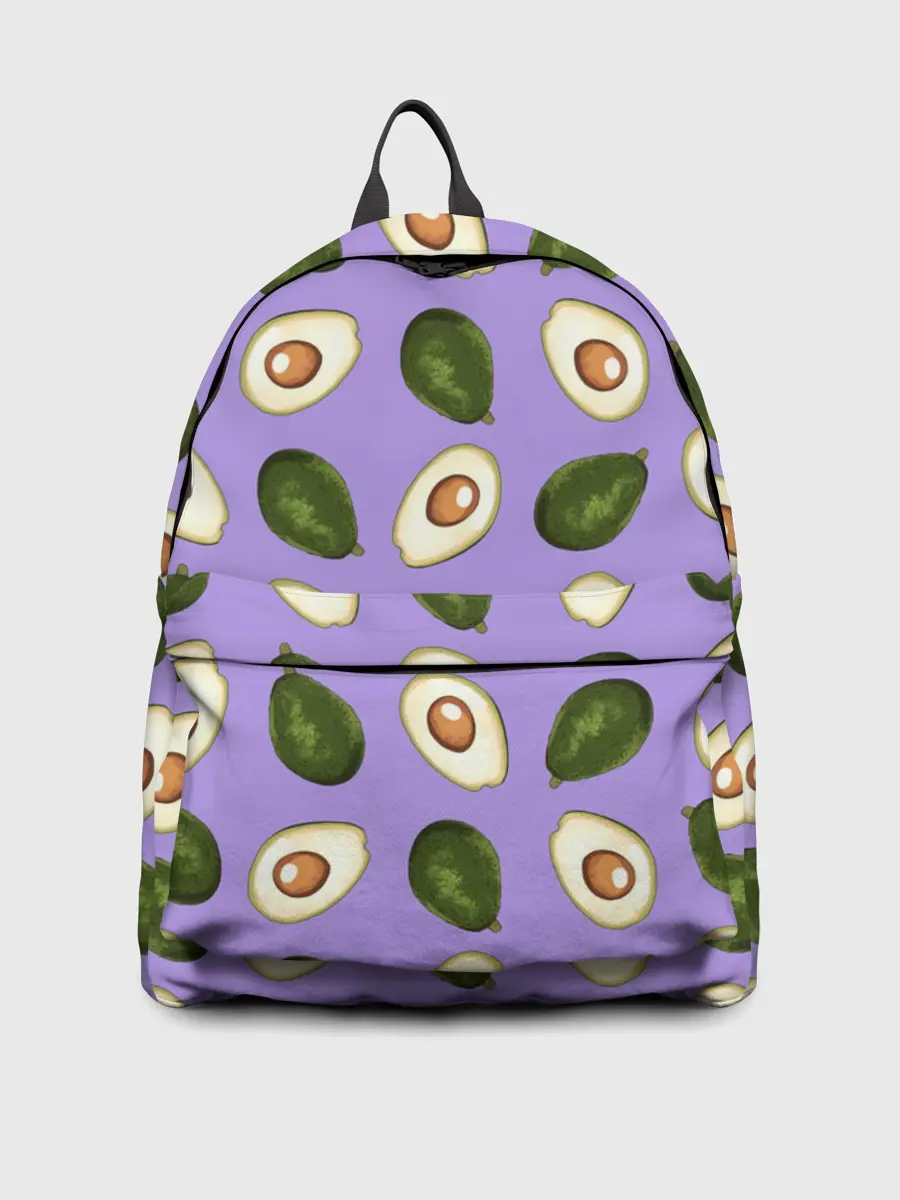 Рюкзак джинсовый / Авокадо паттерн
