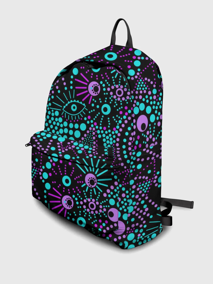 Рюкзак джинсовый / Яркий абстрактный узор