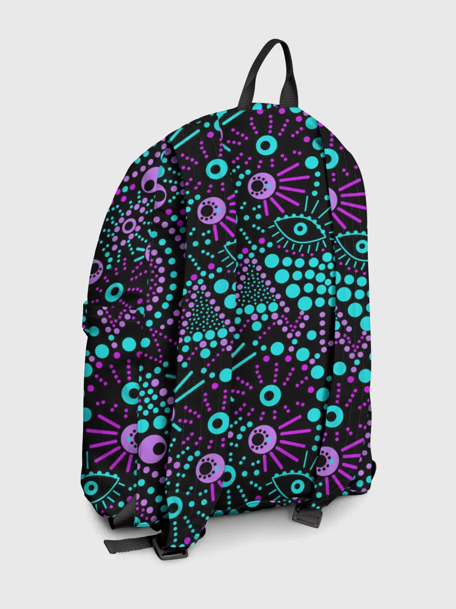 Рюкзак джинсовый / Яркий абстрактный узор