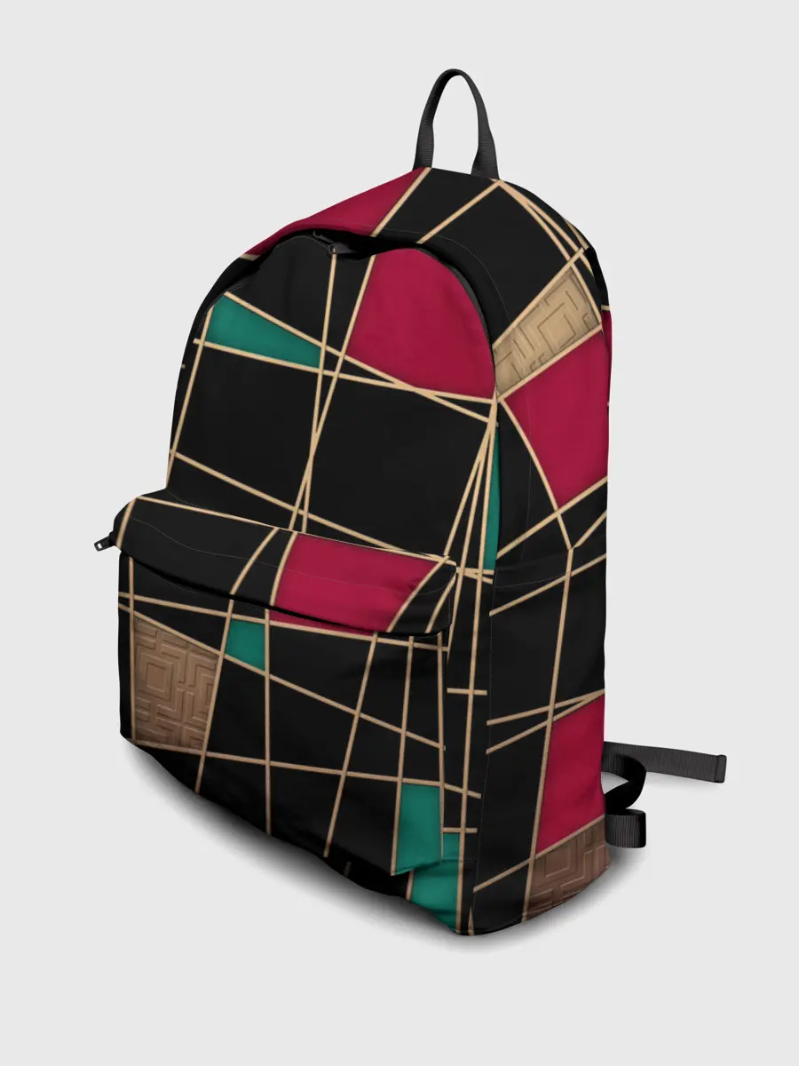 Рюкзак джинсовый / Модный абстрактный узор