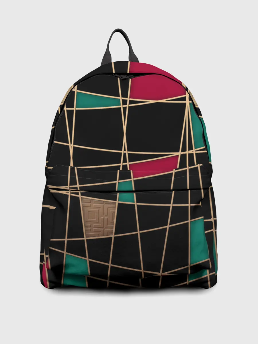 Рюкзак джинсовый / Модный абстрактный узор