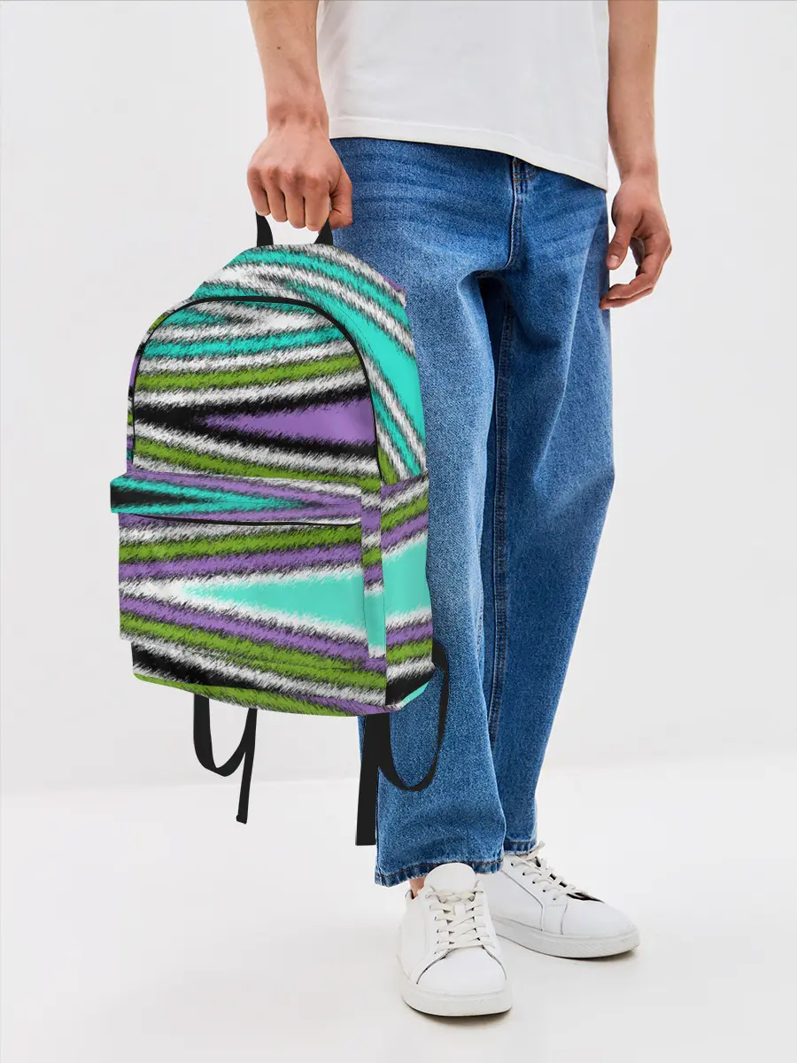 Рюкзак джинсовый / Абстрактный асимметричный