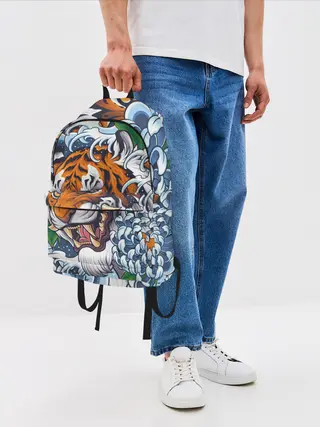 Рюкзак джинсовый / Тигр
