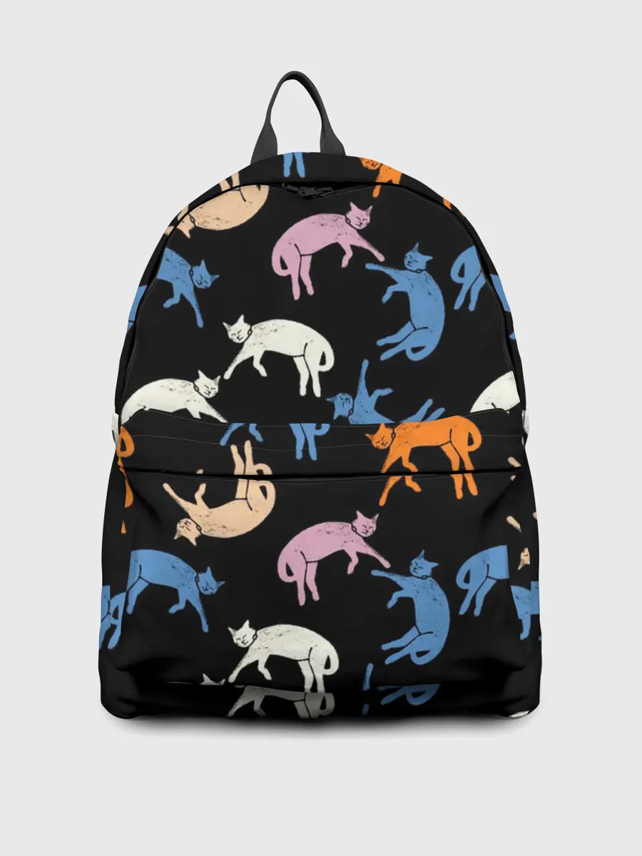 Рюкзак джинсовый / Британские кошки паттерн