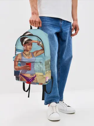 Рюкзак джинсовый / girl with coffee